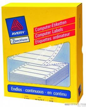 Etykiety AVERY ZWECKFORM uniwersalne do drukarek igłowych 88,9 x 35,7 mm, 8000 szt./op., białe