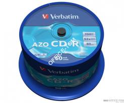 Płyta VERBATIM CD-R  cake box 50  700MB  52x  Crystal  DataLife+ AZO