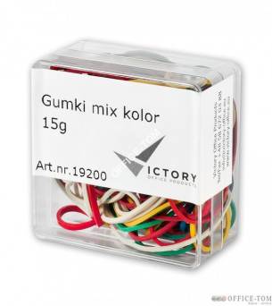 Gumki recepturki E&D PLASTIC mix kolor 15g plastikowe pudełko opak typ 6