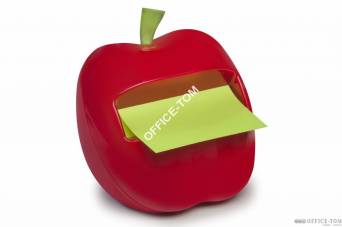 Podajnik Jabłko do karteczek samoprzylepnych Post-it® Z-Notes + 100 zielonych karteczek 76x76 mm