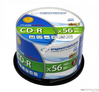 CD-R ESPERANZA Silver - Cake Box 50