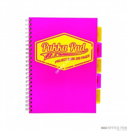 Project Book Neon B5 kratka Różowy PUKKA