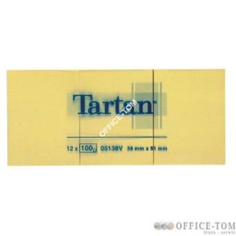 Bloczki samoprzylepne 3M TARTAN™ 5138-N 38x51 Żółty 100k (12sztuk)