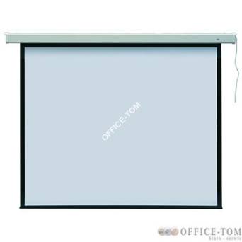 Ekran projekcyjny elektryczny PROFI przekątna 190 cm (75\'\'),format 4:3, wymiary 114x153 cm, powierzchnia użytkowa ekranu: 108x147 cm 2x3