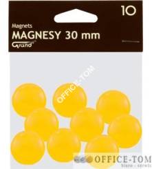 Magnesy średnica 30 mm żółty 10 szt. Grand