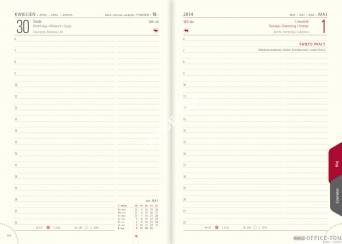 Kalendarz A5 książkowy LUX ok.07 -L3 czarny/czerw łuk Telegraph