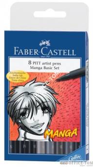 Pitt Artist Pen Manga Etui 8 Szt FABER-CASTELL