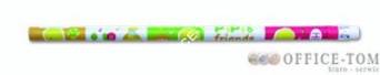 Ołówek drewniany z gumką GRAND HP-6623 w tubie A`72