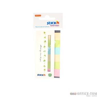Zakładki indeksujące papierowe 45x15 mm 6 kolorów neonowych ECO 180 kartek Stick\'n