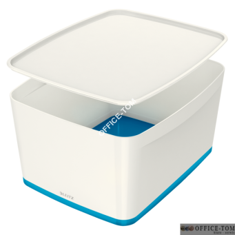 Pojemnik MyBOX duży z pokrywką biało-niebieski Leitz