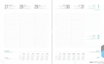 Kalendarz książkowy A4 U1 PLUS - 21 ciemny brąz/obszycie TELEGRAPH