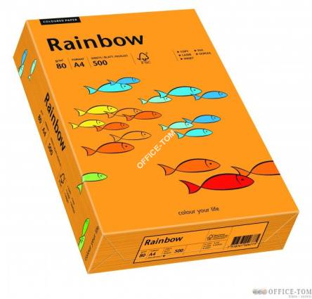 Papier xero kolorowy Rainbow pomarańczowy 24