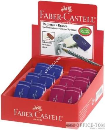 Gumka Sleeve Mini Czerwona/Niebieska Faber-Castell