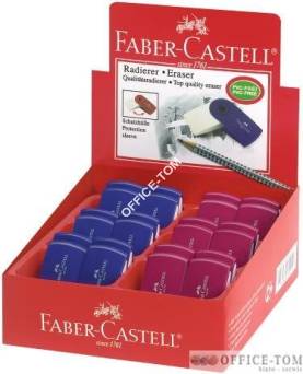 Gumka Sleeve Mini Czerwona/Niebieska Faber-Castell