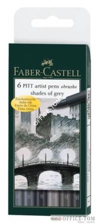Pitt Artist Pen Shades Of Grey Etui 6 Szt. FABER-CASTELL