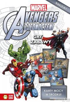 Książka Avengers - gry i zabawy + karty do zabawy do wypchnięcia Zielona Sowa