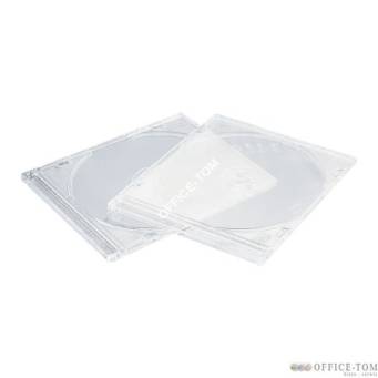 Płaskie pudełko na CD/DVD ESSELTE DATALINE(5 x 142 x 125), przezroczysty 5szt