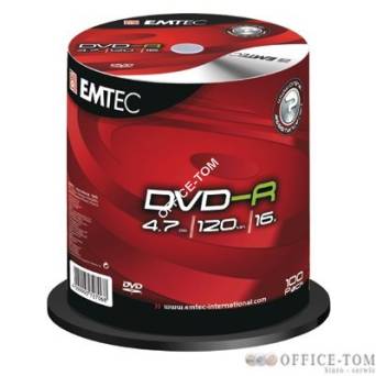 Płyta DVD-R  4,7GB (100) EMTEC  EKOVRG4710016CB CAKEBOX