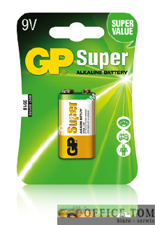 Bateria alkaliczna GP Super; 9V / 6LR61; 9.0V GPPVA9VAS010