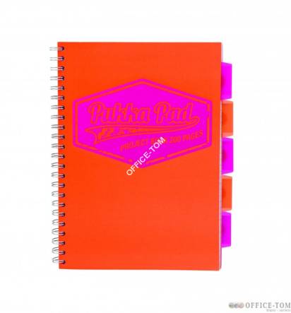 Project Book Neon B5 kratka Pomarańczowy PUKKA
