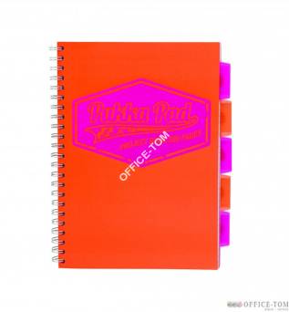 Project Book Neon B5 kratka Pomarańczowy PUKKA