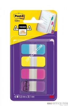 Zakładki indeksujące Post-it® silne 4 kolory (morskie/żółte/różowe/fioletowe)
