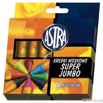 Kredki świecowe super jumbo Astra  8 kolorów