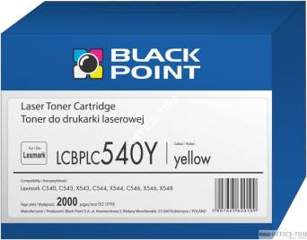 BLACK POINT Toner do LEXMARK C540H1YG yellow 2000str