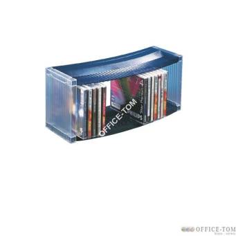 Stojak na 27 CD/DVD ESSELTE DATALINE (370 x 160 x 120), przezr./niebieski