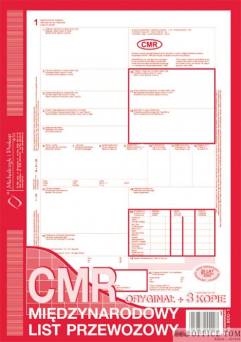 CMR międzynarodowy list przewozowy MICHALCZYK I PROKOP A4 80 kartek
