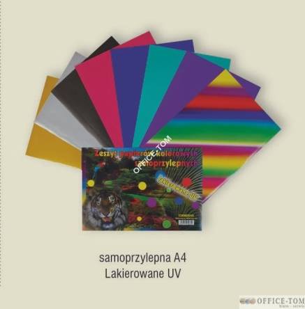 Zeszyt papierów kolorowych A4 samoprzylepny UV CORMORAN *0659