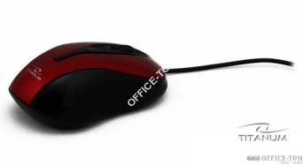 Mysz HORNET TITANUM ESPERANZA  optyczna USB czerwona TM103R 1,2m