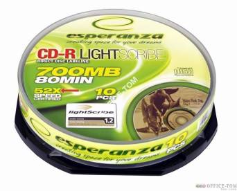 CD-R ESPERANZA LightScribe v.1.2 CAKE 10