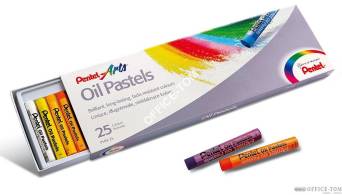 Kredki pastele olejne Pentel 25 kolorów PHN25