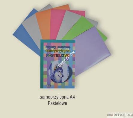 Zeszyt papierów kolorowych A4 samoprzylepny pastele CORMORAN *3520