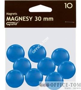 Magnesy średnica 30 mm niebieski 10 szt. Grand