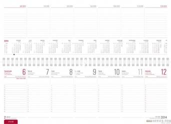 Kalendarz Leżący Manager Lux Okładka 43-L5 Bordo Old TELEGRAPH