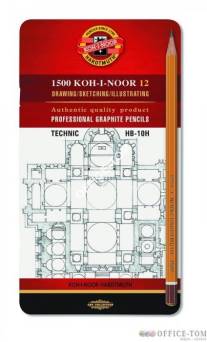 Ołówek tech.HB-10H kpl.1502/I technic KOH-I-NOOR