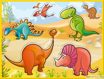 Puzzle Dinozaury - Puzzle Ramkowe 6 elementów TREFL 31075
