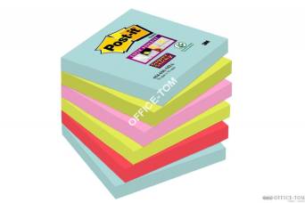 Karteczki samoprzylepne Post-it® Super Sticky Z-Notes Miami 76x76 mm 6x90 karteczek
