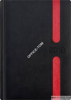 Kalendarz A4 książkowy MAX ok.09 -L1 grafit wstawka czerwona Telegraph