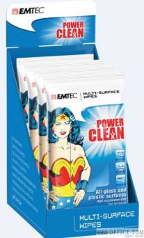 Ściereczki EMTEC POWER CLEAN 50szt Wonderwoman