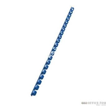 Grzbiety palstikowe LEITZ do bindowania   8 mm, niebieski