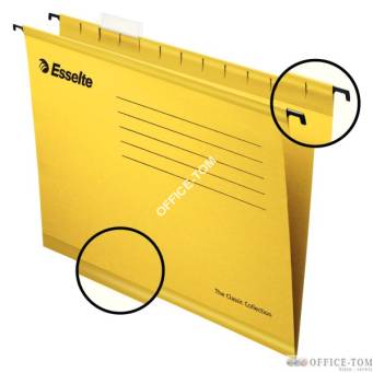 Teczki zawieszane Esselte A4, Pendflex standard, żółty
