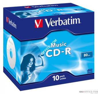 Płyta VERBATIM CD-R Audio  jewel case  80min  4x  Live it!