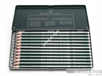 Ołówek Castell 9000 Art komplet Metal 12 szt. FABER-CASTELL