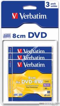 Płyta VERBATIM mini DVD+RW  jewel case 3  1.4GB  4x  blisterpack