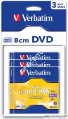 Płyta VERBATIM mini DVD+RW  jewel case 3  1.4GB  4x  blisterpack