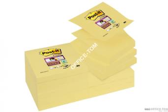 Bloczki samoprzylepne R330-12SS-CY Post-it® Super sticky Z-Notes, żółte, 12 sztuk po 90 kartek, 76x76mm