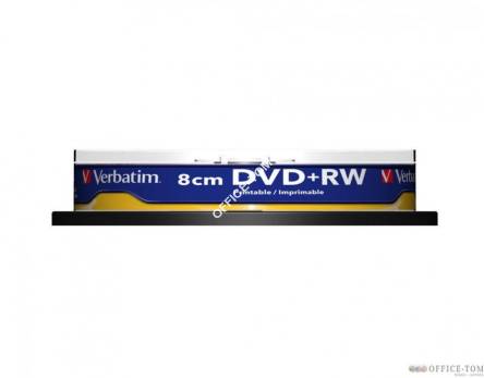 Płyta VERBATIM mini DVD+RW  cake 10  1,4GB  2x  do nadruku Photo